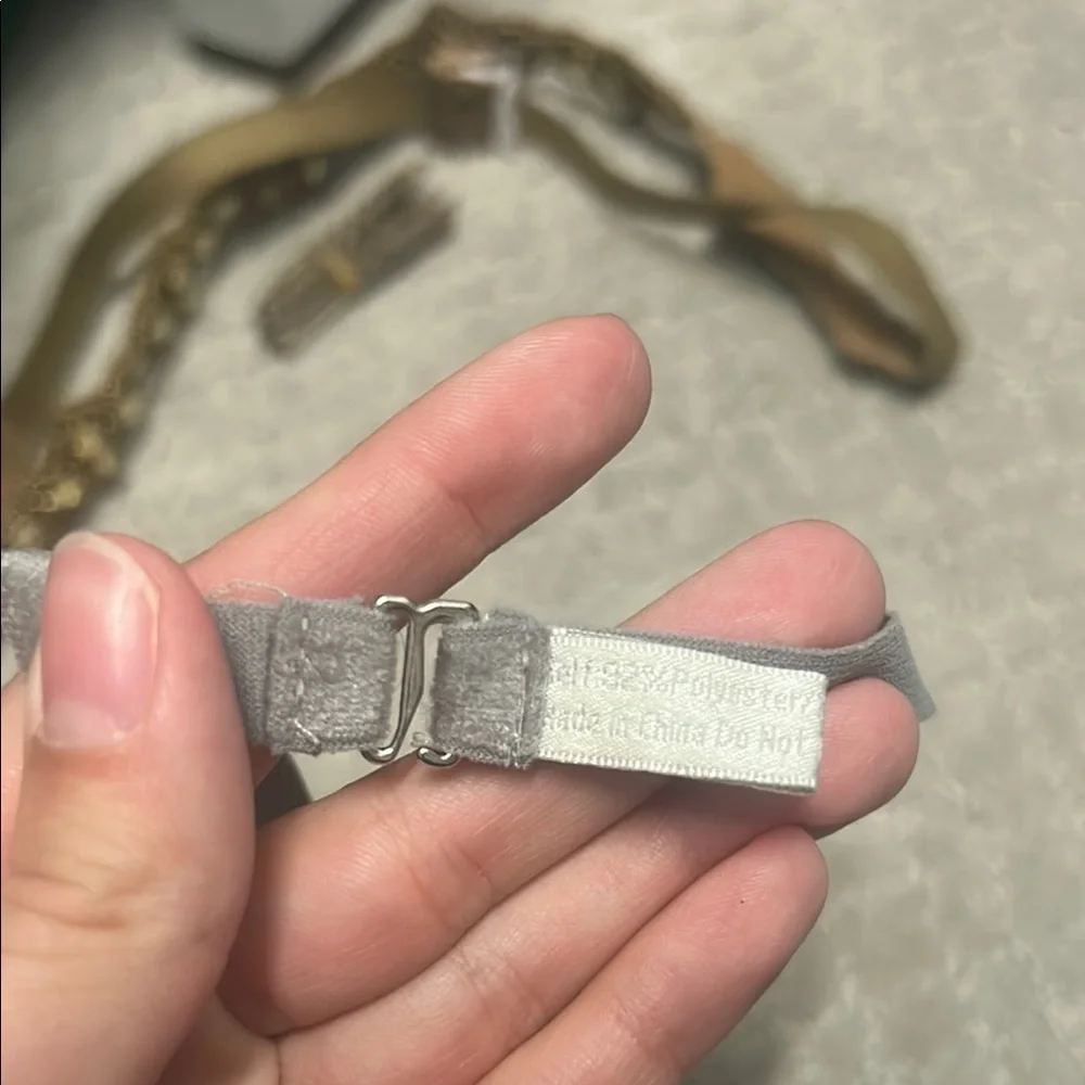 Jenny Yoo Silver Gray Crystal Embellished Belt - Picture 4 of 6